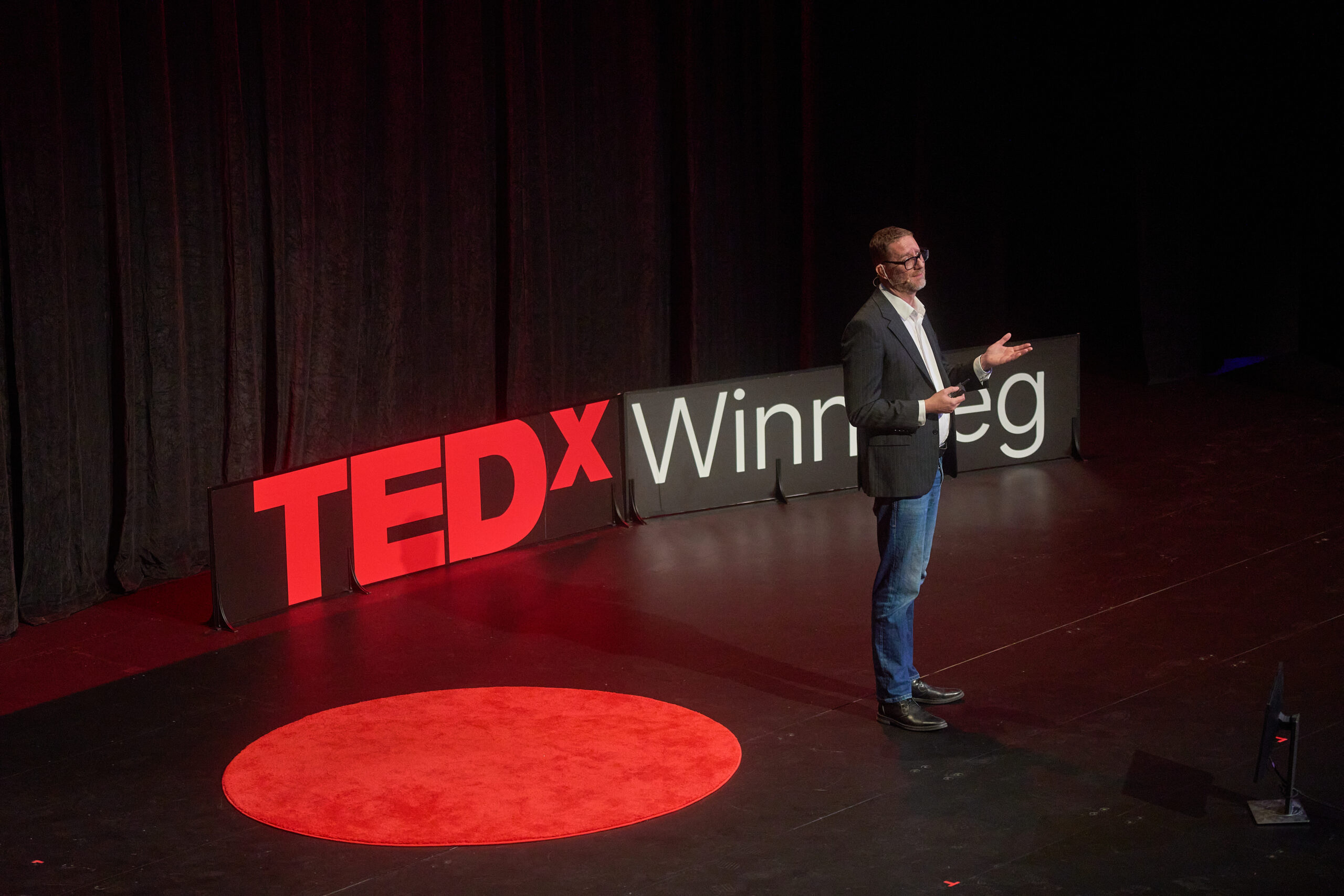 Robert Mizzi speaking at TEDxWinnipeg.